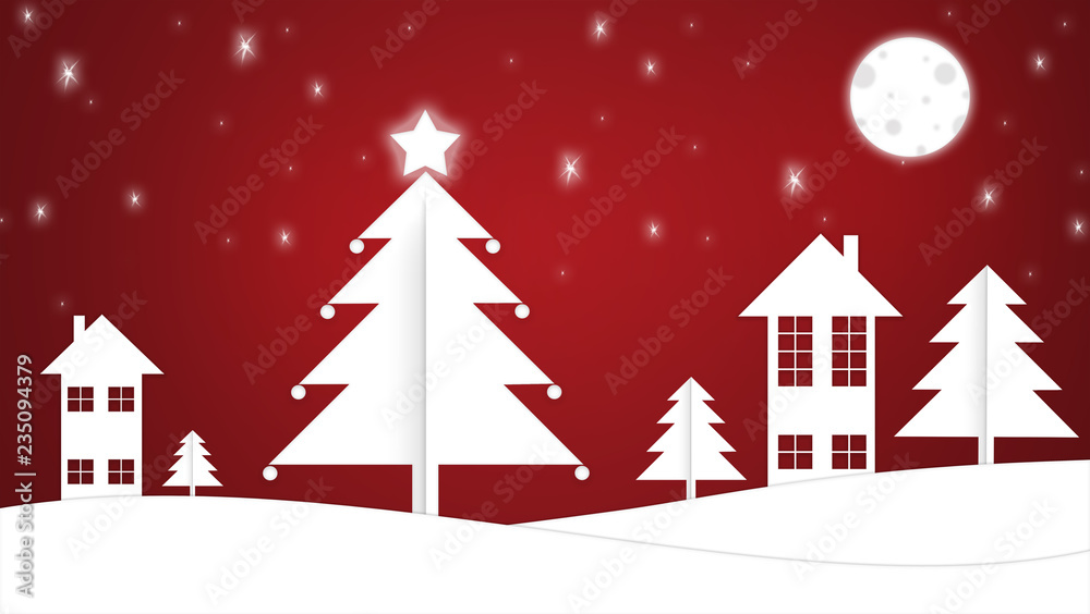 Fototapeta premium Weihnachtsdorf - rot