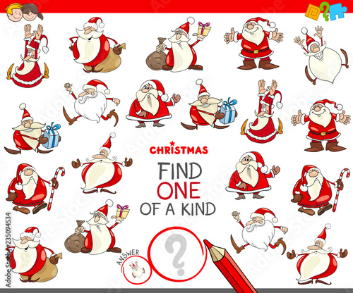 one of a kind game with Santa Claus