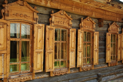 Wooden building in the village.