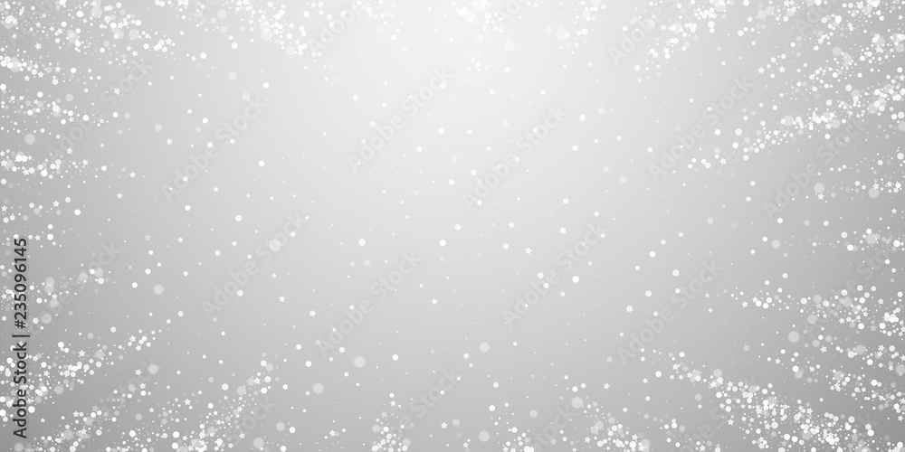 Fototapeta premium Magic stars sparse Christmas background. Subtle fl