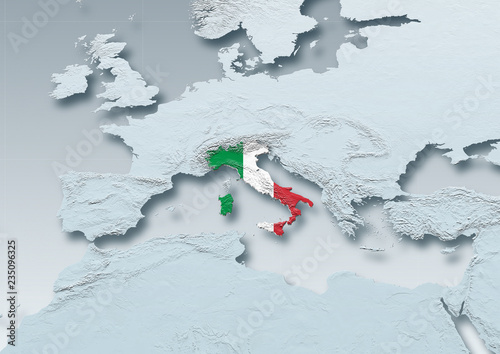 map of italy photo