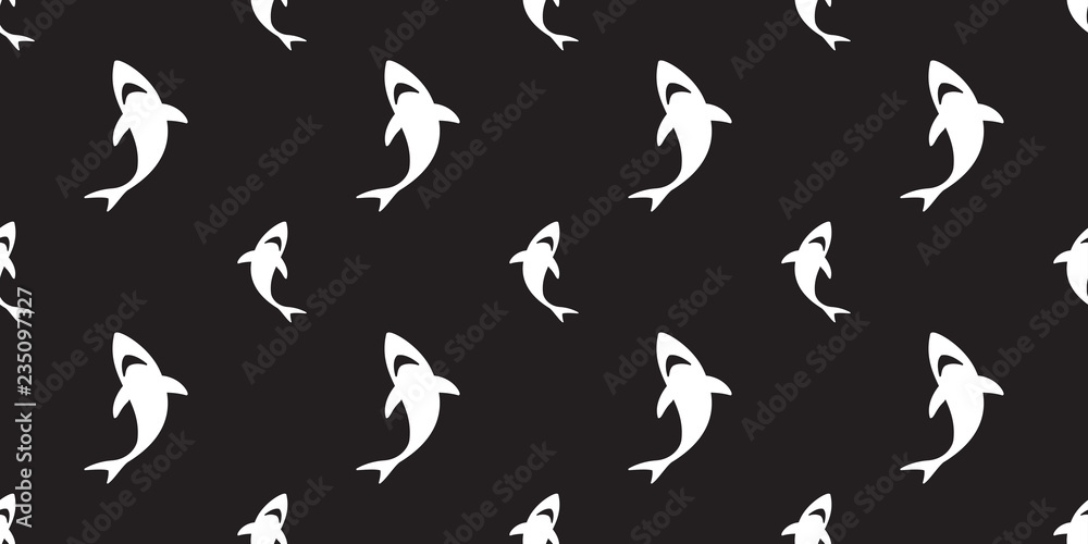 shark seamless pattern fin dolphin whale vector ocean wave island wallpaper background black shark seamless pattern fin dolphin whale vector ocean wave island wallpaper background black