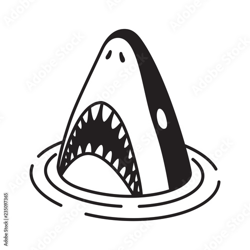 shark vector fish icon logo dolphin whale character cartoon graphic symbol illustration sign