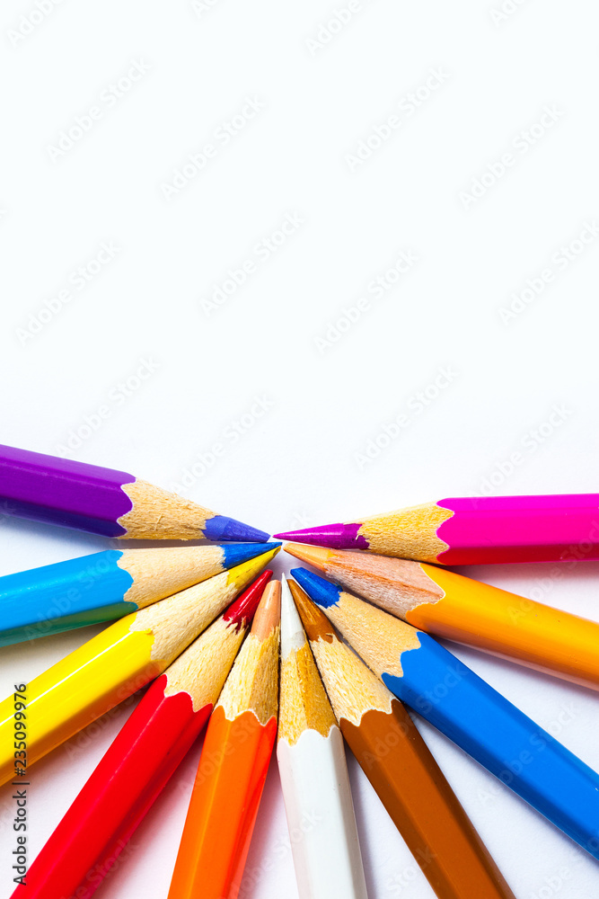 Naklejka premium several colored pencils