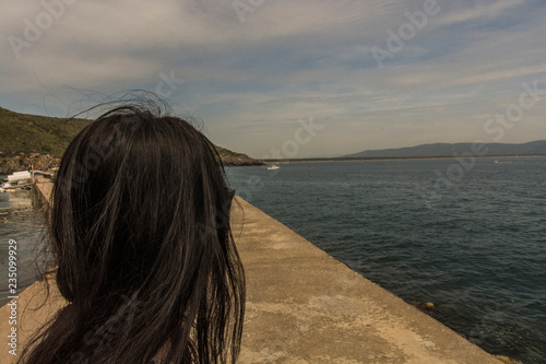 Porto Ercole, Italy - landscape with woman © luca