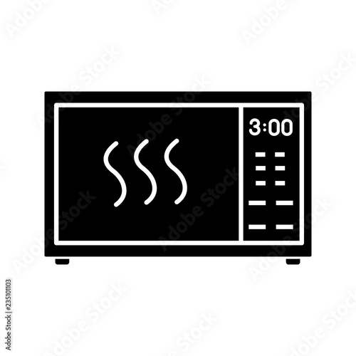 Microwave oven glyph icon