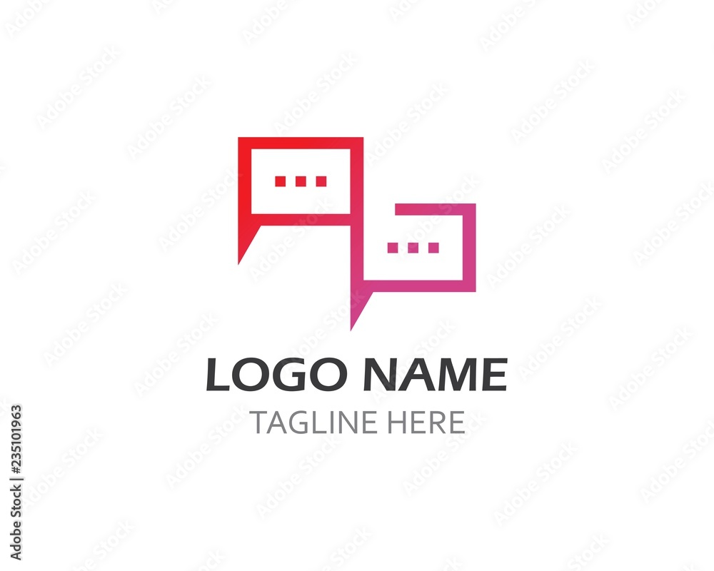 Fototapeta premium chat logo design