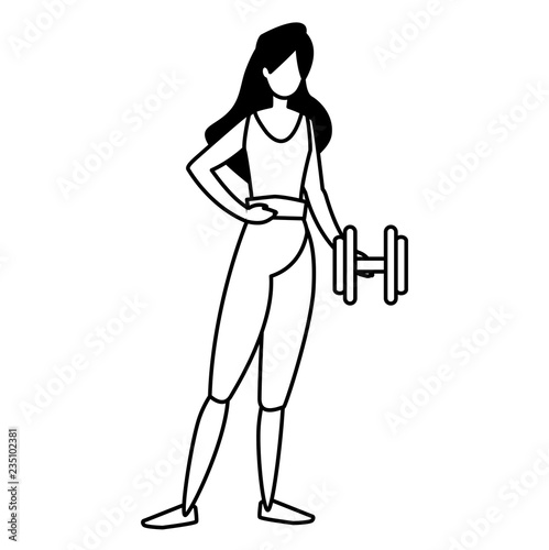 woman and exercise design
