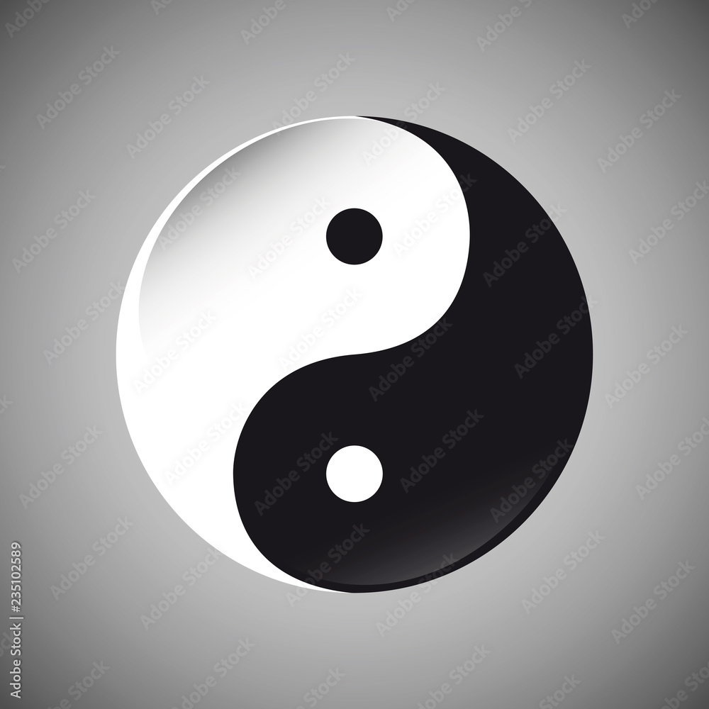 yin yang symbol black and white vector illustration EPS10 yin yang symbol black and white vector illustration EPS10