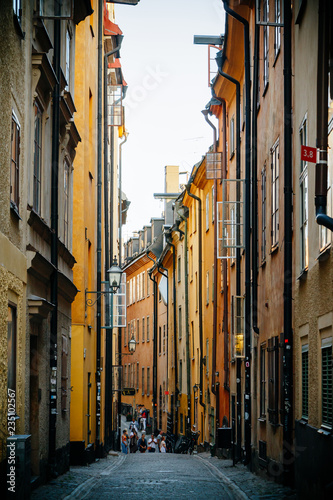 A narrow street in Gamla Stan, Stockholm