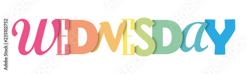WEDNESDAY colorful typography banner