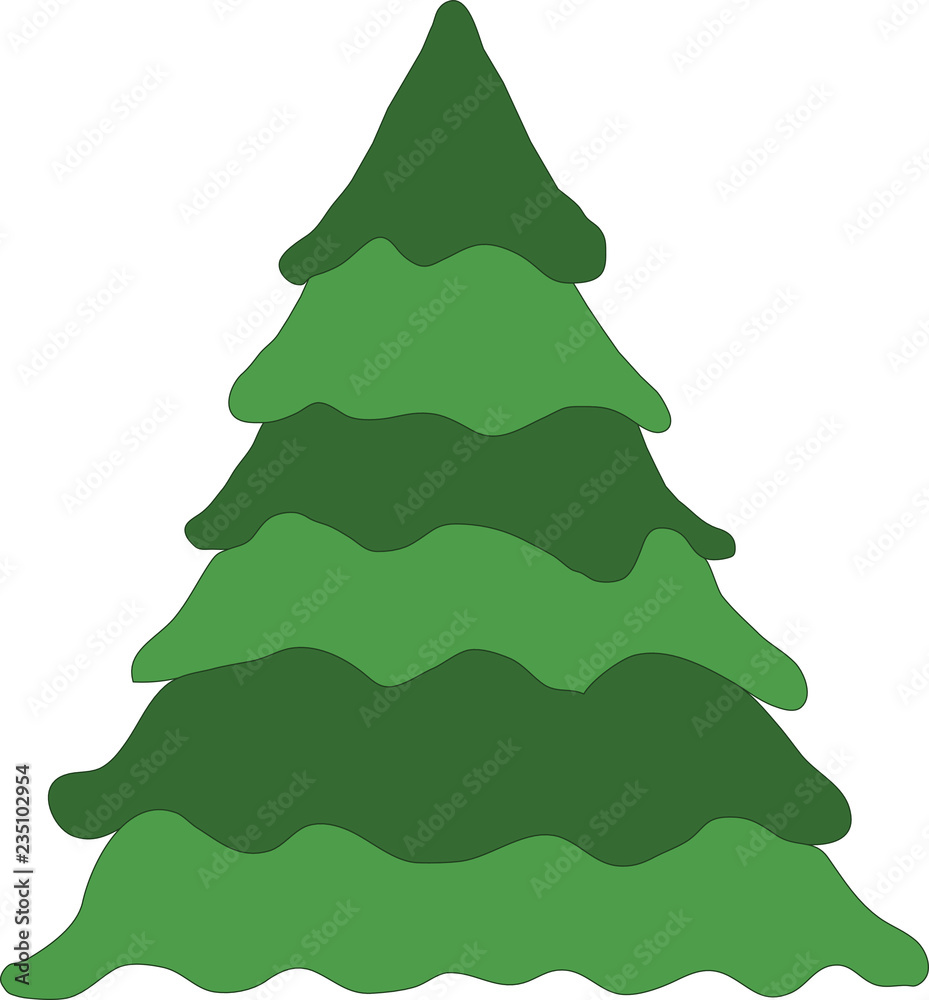 Green Christmas tree on a white background
Green Christmas tree on a white background