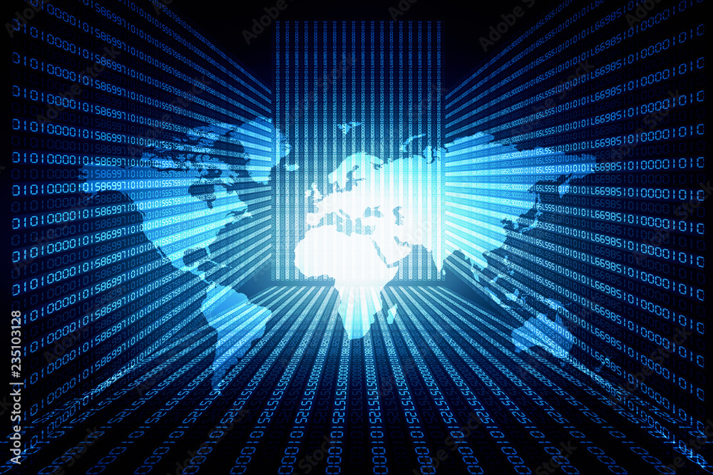 Fototapeta premium 2d illustration world map abstract background