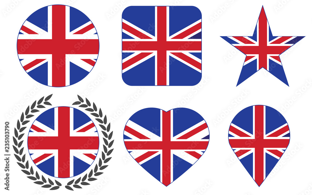 element for UK set vector element for UK set vector