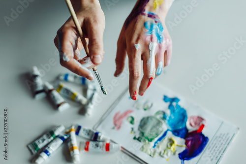 Womans Coloured hands