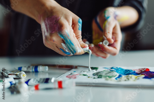 Womans Coloured hands