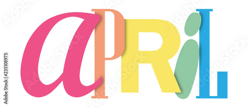 APRIL colorful typographic banner