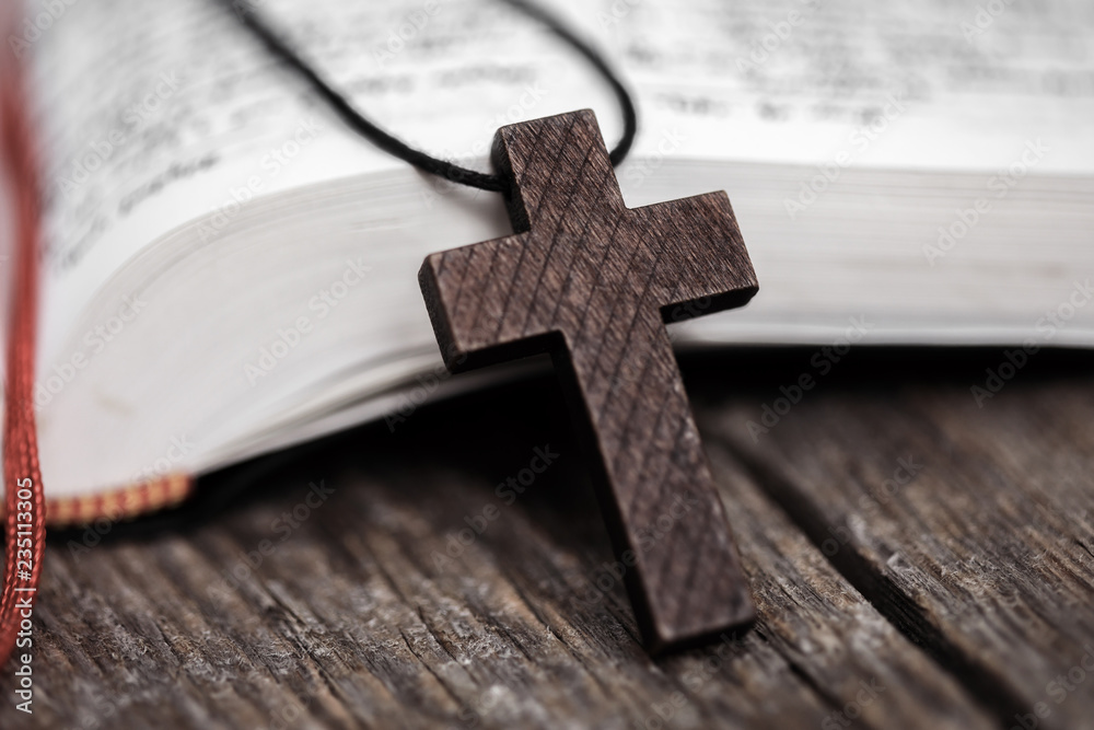cross with book