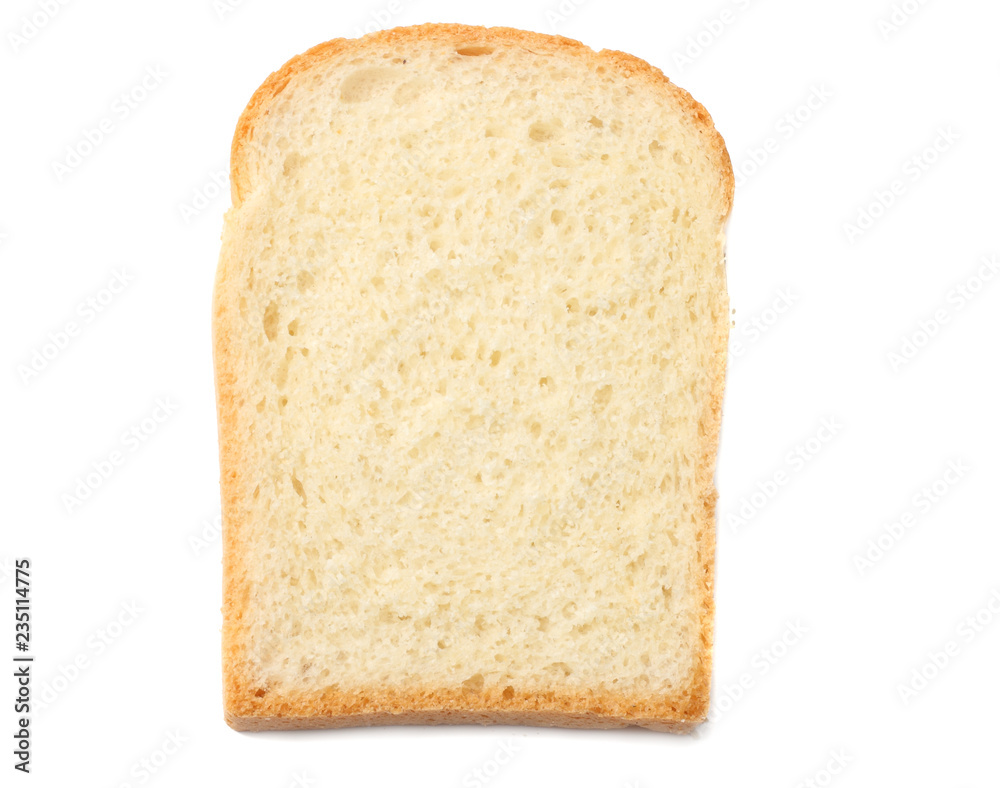 one sliced toast bread isolated on white background one sliced toast bread isolated on white background
