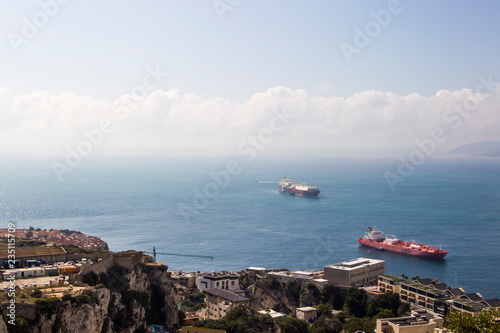 View from the harbor in Algeciras over the sea