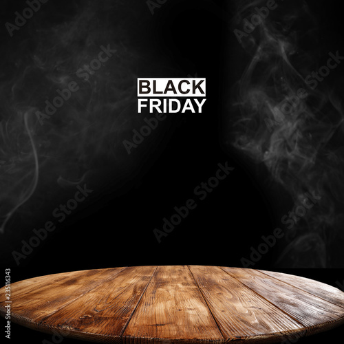 Desk of free space for your decoration and black friday time.  photo