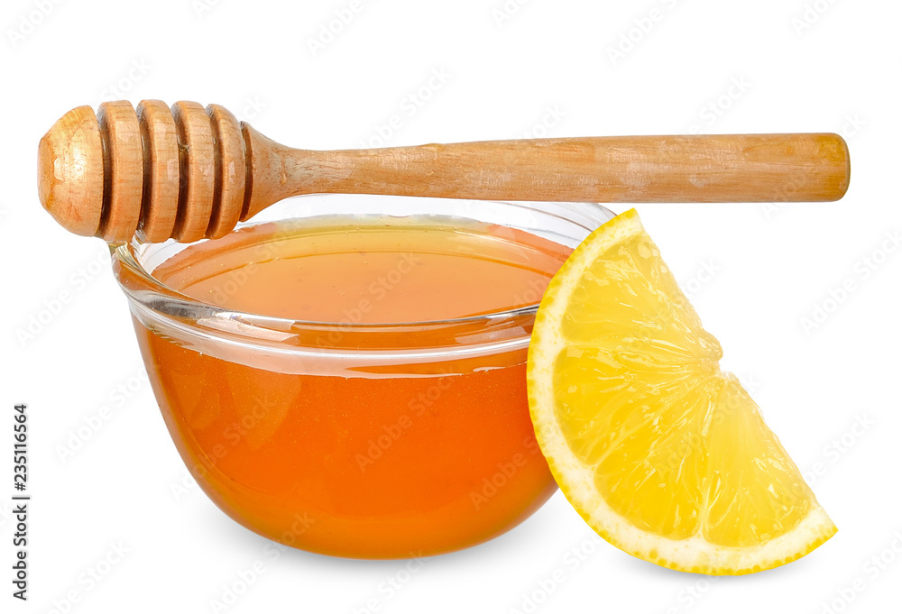Honey lemon isolated on white with clipping path Honey lemon isolated on white with clipping path