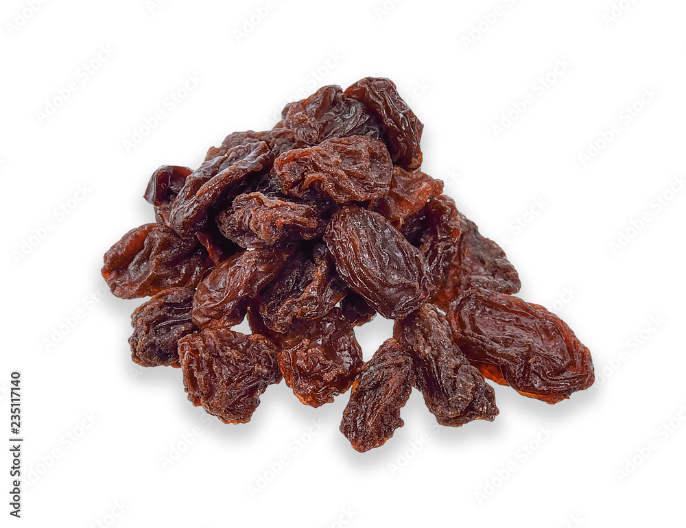 Dried raisins isolated on white clipping path Dried raisins isolated on white clipping path
