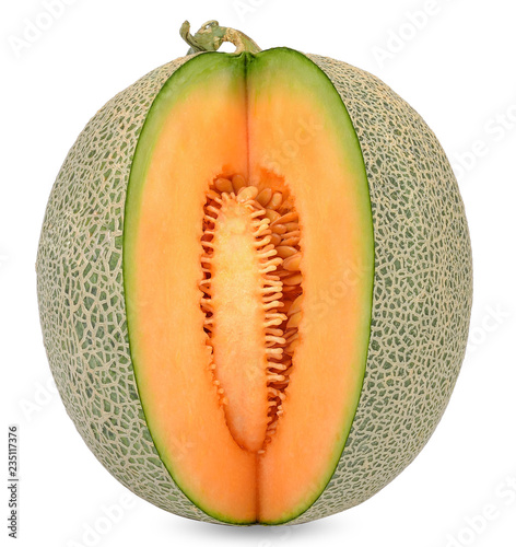 Melon isolated on white with clipping path