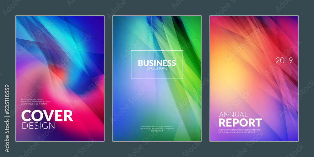 Business brochure cover design templates. Modern business flyer or poster with abstract blurred colorful background Business brochure cover design templates. Modern business flyer or poster with abstract blurred colorful background