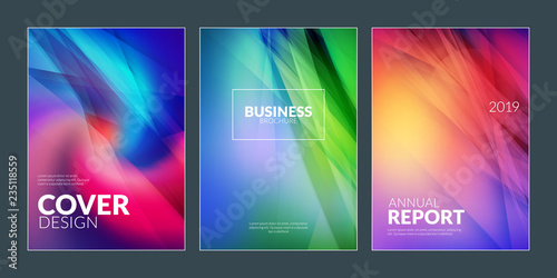 Business brochure cover design templates. Modern business flyer or poster with abstract blurred colorful background