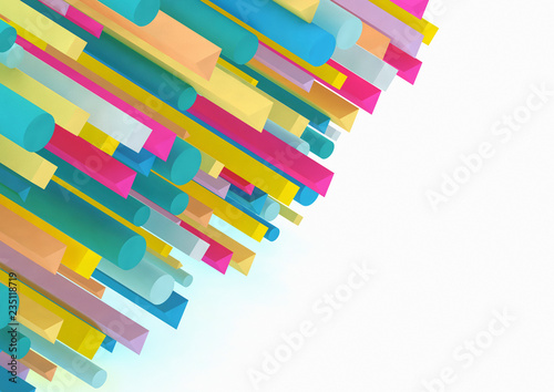 Pattern of multi coloured bars photo