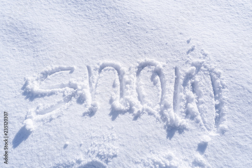 Handwriting of Snow text © auimeesri