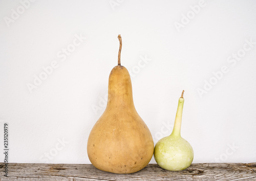 pumpkins on a board