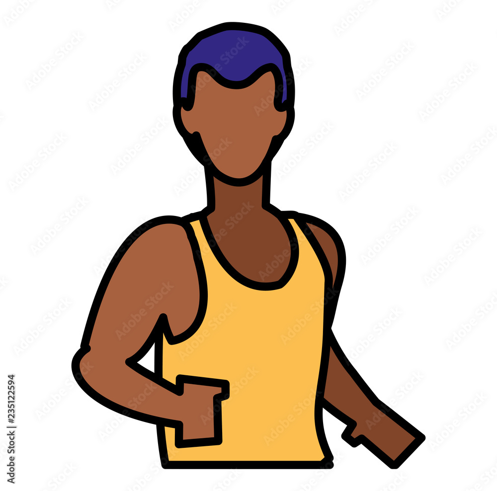 Fototapeta premium Fitness boy running design