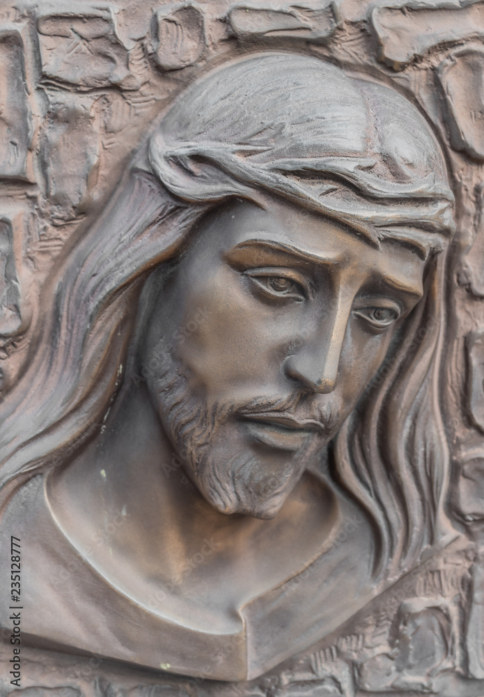 Bronze Bas-relief of Christ