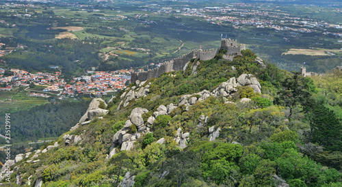 Moorish castle walls overlooking Sintra