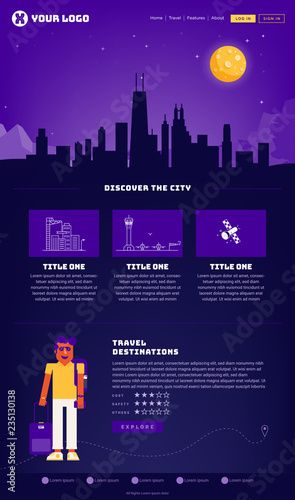 Chicago City Webpage Design Template