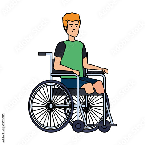 man in wheelchair character