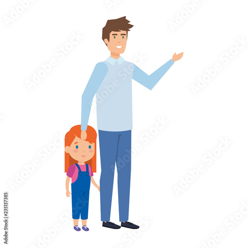father with daughter characters