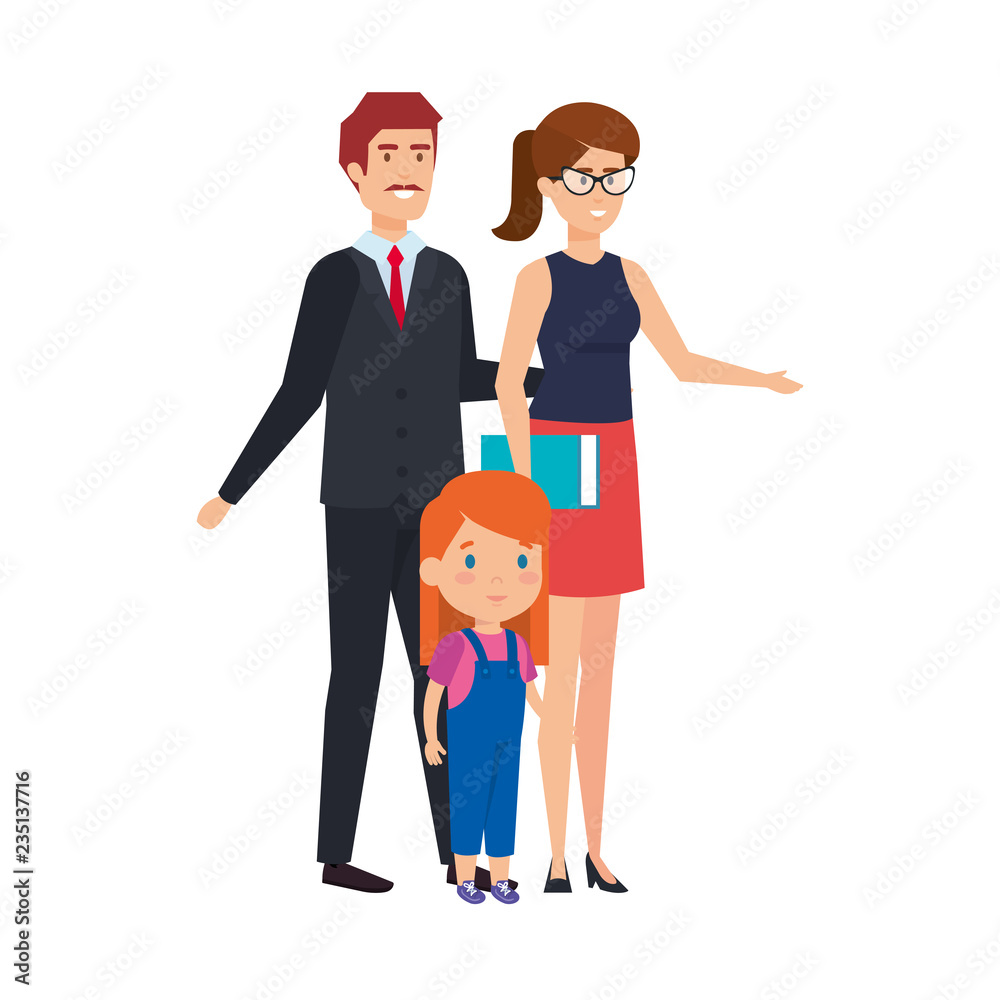 parents couple with daughter characters parents couple with daughter characters