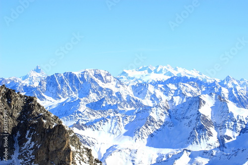 Matterhorn and Monte Rosa, Alpine peaks above 4000 m