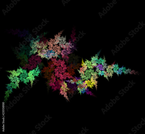 Floral. Computer Generated Inimitable Unique Sacred Fractal Image