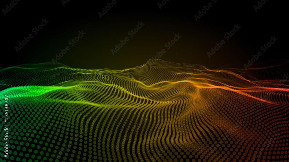 Abstract colorful landscape background.