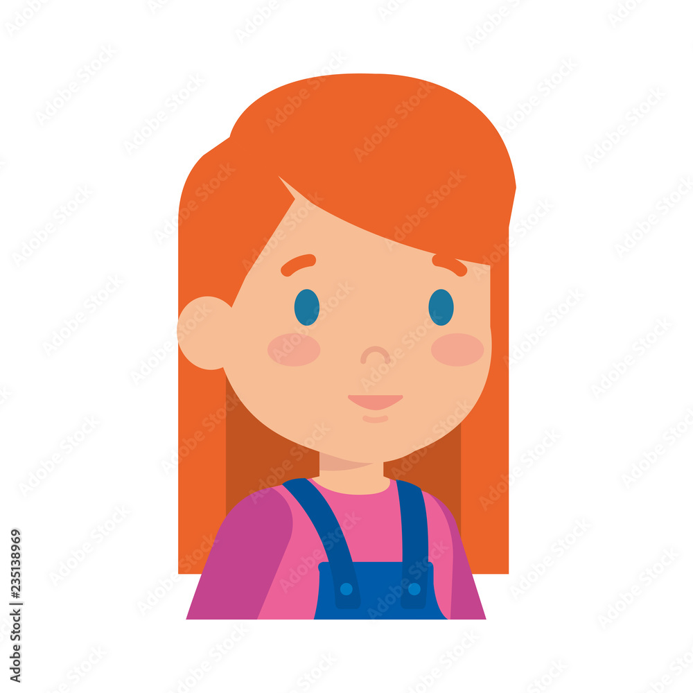 beautiful little girl character