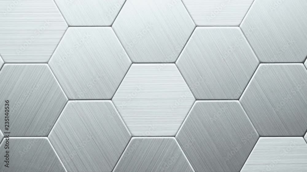 Surface consisting of hexagonal metal plates.
Surface consisting of hexagonal metal plates.