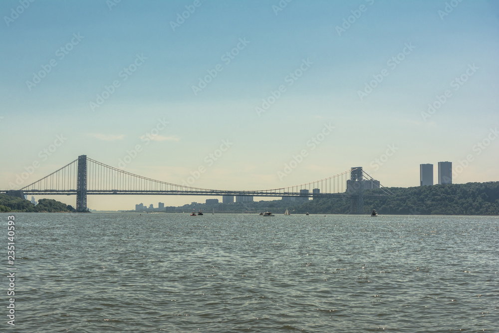 George Washington Bridge over the Hudson River, Manhattan, NYC