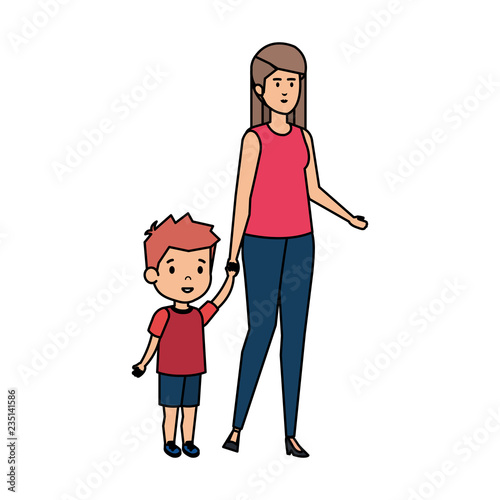 mother with son characters