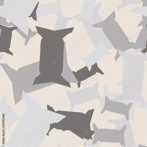 Christmas, urban camouflage of various shades of grey and beige colors