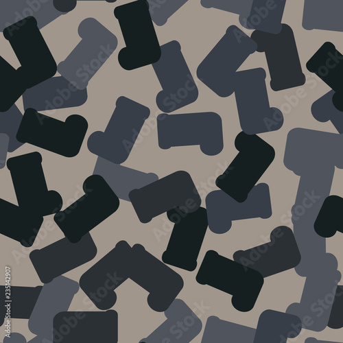 Christmas, urban camouflage of various shades of blue and beige colors