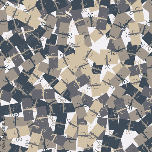 Christmas, urban camouflage of various shades of blue and beige colors